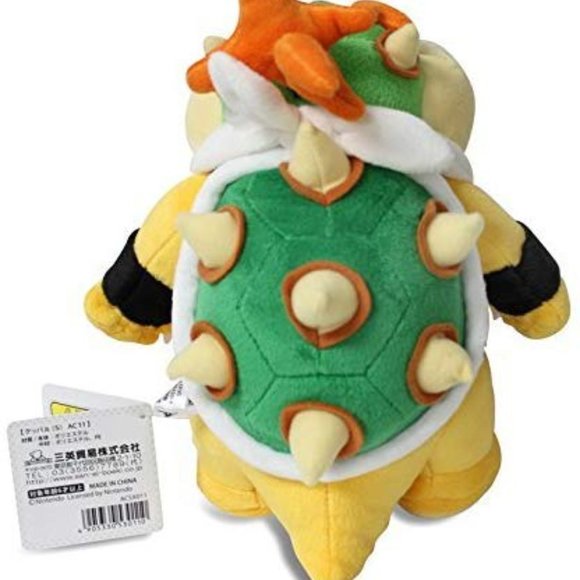 Super Mario Bowser Jr. Plush Toy Stuffed Animal Doll 7'' Koopa Yellow - Picture 4 of 5